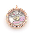 2015 New Style Gold Brief mit einem Herz Charme für Living Glass Floating Lockets